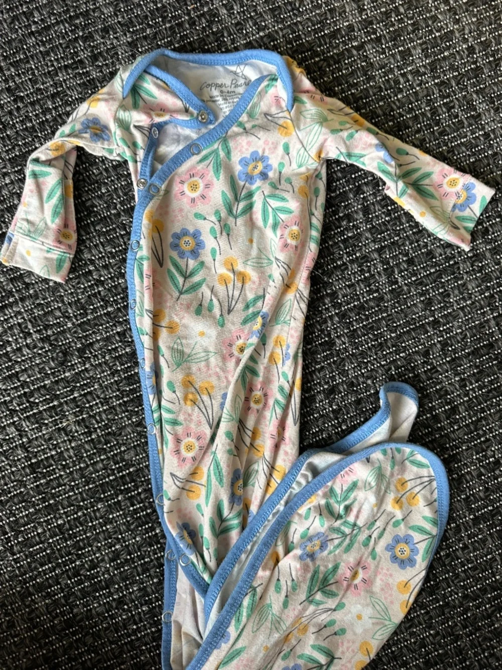Copper Pearl Knotted Gowns (set of 3) - 0-4 month